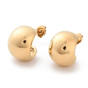 Круглые серьги-гвоздики из нержавеющей стали 304 EJEW-H115-01G
