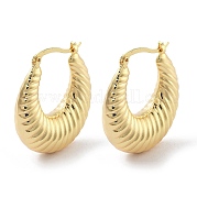 Brass Hoop Earrings EJEW-H301-03G-02
