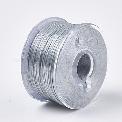 Fili di bordatura di nylon rivestiti speciali per perline, grigio scuro, 0.1mm, circa 50iarde/rotolo