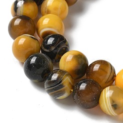 Chapelets de perles d'agate naturelle&nbsp;G-NH0001-G07-01