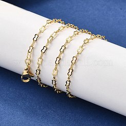 Halsketten mit Erdnussgliederkette aus Messing&nbsp;NJEW-M108-37G