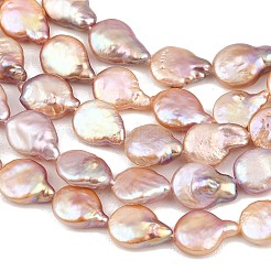 Hilos de cuentas de monedas de perlas keshi barrocas naturales&nbsp;PA-CBAFEE8-15D