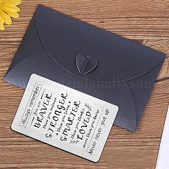 Blanko-Thermotransferkarten aus Edelstahl und Papierumschläge&nbsp;DIY-FG0001-74C