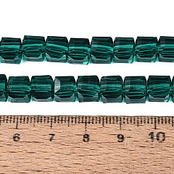 Abalorios de vidrio transparente hebras&nbsp;GLAA-R041-8x8mm-A16
