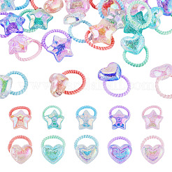 20 Stück Haaraccessoires für Mädchen aus Polyester und Kunststoff&nbsp;OHAR-TA0001-18