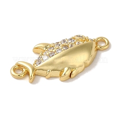 Crémaillère placage laiton micro pave zircone cubique connecteur breloques&nbsp;KK-P267-24G