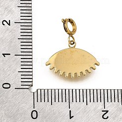 Auge 304 Edelstahl Strass Anhänger Dekorationen&nbsp;STAS-H202-13G-01