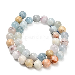 Natürliche Aquamarin Perlen Stränge&nbsp;G-F591-29A-10mm-04