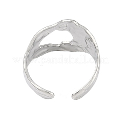 Anneaux de manchette ouverts texturés en acier inoxydable 304 anti-ternissement&nbsp;LS-RJEW-C095-08A-P