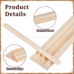 24 Stück 4 Stile Dreieck Holzstäbchen&nbsp;DIY-OC0012-47B