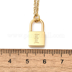 Collares colgantes de cadena rolo de acero inoxidable 304&nbsp;NJEW-S444-01G-05