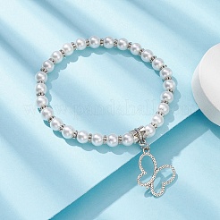 Bracciali di perline perla tratto vetro&nbsp;BJEW-JB09696-03