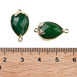 Gefärbte natürliche malaysische Jade facettierte Tropfen-Verbinder-Anhänger&nbsp;G-B081-03G-03