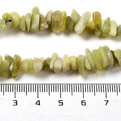 Natürliche Zitrone Jade Chip Perle Stränge&nbsp;G-M205-22