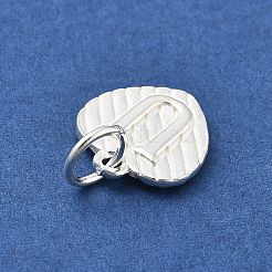 925 ciondolo a forma di cuore in argento sterling con lettere maiuscole&nbsp;STER-S009-13U-S