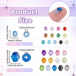 8450pcs 2 Arten transparente Acrylperlen&nbsp;TACR-PH0001-84