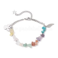 Braccialetti con perline di pietre preziose miste naturali e sintetiche&nbsp;BJEW-JB12532-02
