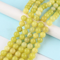 Natürliche Zitronen Jade Perlen Stränge&nbsp;G-G0003-C02-A