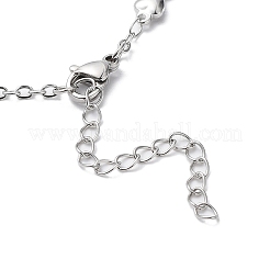 Anlaufgeschützte Gliederkette aus 304 Edelstahl mit Schleife&nbsp;LS-NJEW-K249-07P