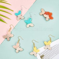 Kits de fabrication de boucles d'oreilles pendantes papillon DIY&nbsp;DIY-OC0006-03