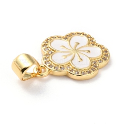 Pendentifs avec zircon cubiques à micro-pavés en laiton&nbsp;ZIRC-H120-02A-G