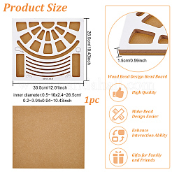 Designplatte aus Holzperlen&nbsp;TOOL-WH0052-06