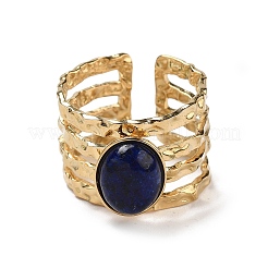 Anillos de puño abiertos multicapa de acero inoxidable 304 con revestimiento iónico (IP)&nbsp;RJEW-F167-05G-02