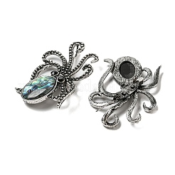 Spilla di polpo con conchiglia di paua naturale/conchiglia di abalone&nbsp;FIND-Z032-03B