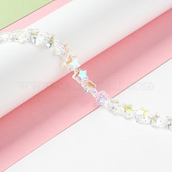 Transparent perles de verre brin&nbsp;X1-GLAA-F112-02I