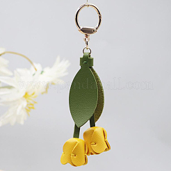1 colgante de tulipán de piel sintética.&nbsp;HJEW-CL0001-17