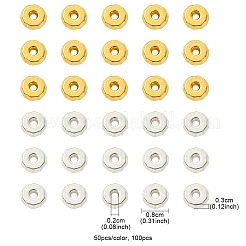 100 pz 2 colori perline distanziatrici in lega di stile tibetano&nbsp;FIND-YW0004-04