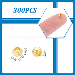 300 Stück Messing-Abstandsperlen&nbsp;FIND-UN0015-46G
