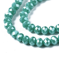 Chapelets de perles en verre électroplaqué&nbsp;EGLA-A034-P8mm-A03
