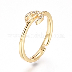 Verstellbare Messing-Fingerringe&nbsp;X-RJEW-G096-33G