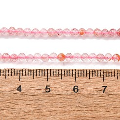 Natürlichen Erdbeere Quarzperlen Stränge&nbsp;G-C226-B04-3mm