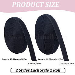 Cintas de gancho y bucle de poliéster de 25 m y 2 estilos&nbsp;DIY-CY0003-65B-02