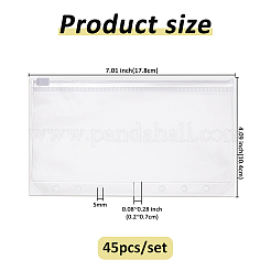 45 Stück transparente PVC-Schmuckaufbewahrungsbeutel mit Reißverschluss&nbsp;ABAG-FH0001-15