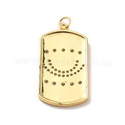 Porte micro ouvrent pendentifs zircone cubique en laiton de placage&nbsp;KK-M230-37G