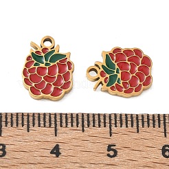 Anhänger aus emailliertem Edelstahl 304 mit Fruchtmotiven&nbsp;SA-CBA49D2-11G-15