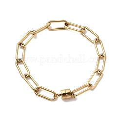 304 Edelstahl-Büroklammerkettenarmbänder für Frauen&nbsp;BJEW-K237-21G