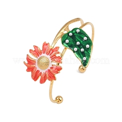 Braccialetti con polsino smaltato in acciaio inossidabile 304 per donna&nbsp;LS-BJEW-A049-02B-G