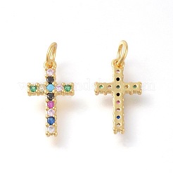 Ottone micro spianare pendenti zirconi&nbsp;X-ZIRC-F106-01G