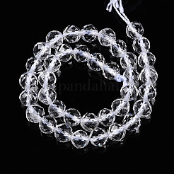 Chapelets de perles en cristal de quartz naturel&nbsp;G-S345-6mm-35