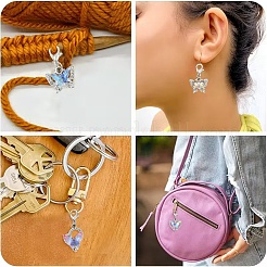 20 pendentif décoratif en alliage de strass de 10 styles&nbsp;HJEW-YW00222