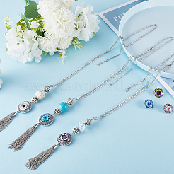 3 collier à boutons-pression interchangeables en alliage de 3 styles&nbsp;FIND-GF0004-96