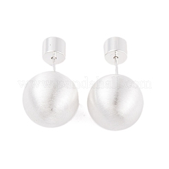 Faux bouchons d'oreille en laiton pour femmes&nbsp;LS-EJEW-G391-24C-S