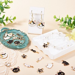 32pcs 8 styles de pendentifs en émail en alliage&nbsp;ENAM-TA0004-17