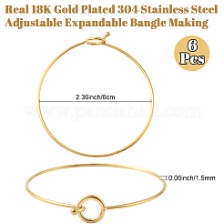 6 pièce de fabrication de bracelet en acier inoxydable 304&nbsp;STAS-BBC0008-05A