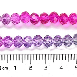 Transparent bemalte Glasperlenstränge&nbsp;DGLA-A034-T6mm-A06