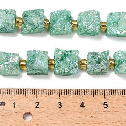 Galvani natürliche druzy Achat Perlen Stränge&nbsp;G-G289-01F